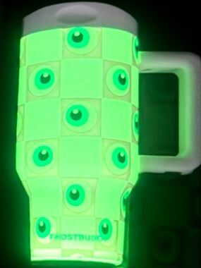 Frost Buddy 16oz Mini Thicc Buddy~Pink Eyeballs ~Halloween~Glow in the Dark New